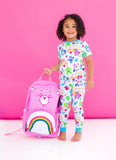 Birdie Bean Short Sleeve w/ Pants 2 Piece PJ Set - Care Bears™ Back to School (White)