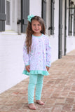 Trotter Street Kids Long Sleeve Printed Pants Set - Glam Girl