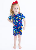 Birdie Bean Short Sleeve w/ Shorts 2 Piece PJ Set - Comet