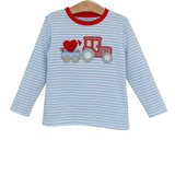 Trotter Street Kids Long Sleeve Applique Tee - Heart Tractor - Let Them Be Little, A Baby & Children's Clothing Boutique