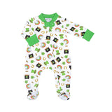 Magnolia Baby Printed Zipper Footie - Pots of Gold