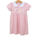 Trotter Street Kids Peter Pan Collar Applique Dress - School Supplies