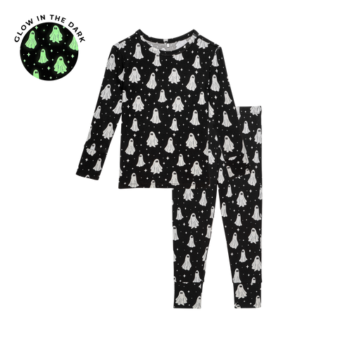 Posh Peanut Basic Long Sleeve Pajamas - Ghostly (Glow in the Dark)