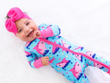 Birdie Bean Zip Romper w/ Convertible Foot - Gwen - Let Them Be Little, A Baby & Children's Clothing Boutique