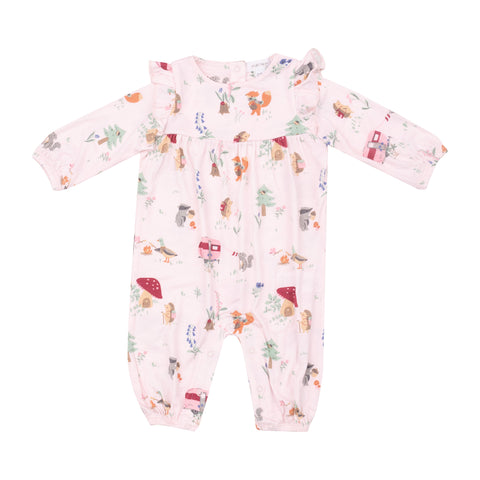 Angel Dear Ruffle Long Sleeve Romper - Cute Animal Campers *Backordered*