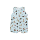 Angel Dear Bamboo Shortie Romper - Puppy Alphabet - Let Them Be Little, A Baby & Children's Clothing Boutique