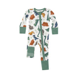 Angel Dear 2 Way Zipper Waffle Romper - Dino Rocks *Backordered*