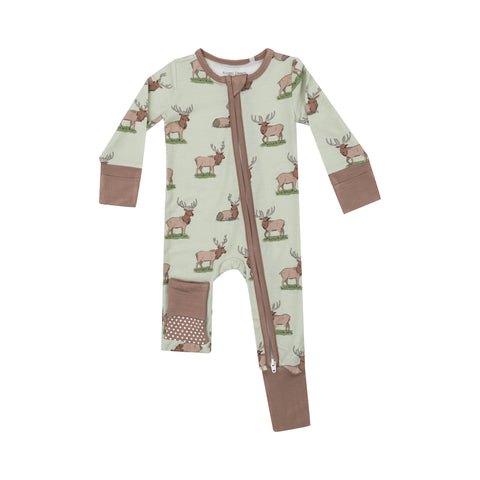 Angel Dear 2 Way Zipper Romper - Elk