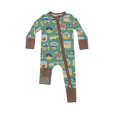 Angel Dear 2 Way Zipper Romper - National Park Stickers *Backordered*