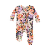 Angel Dear 2 Way Ruffle Zipper Footie - Autumn Rose *Backordered*