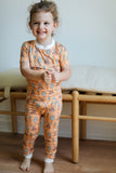 Southern Slumber Bamboo Pajama Set - Orange Bunny - Let Them Be Little, A Baby & Children's Clothing Boutique