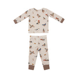 Angel Dear Long Sleeve Waffle Loungewear Set - Ducks