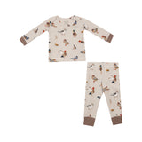 Angel Dear Long Sleeve Waffle Loungewear Set - Ducks