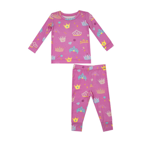 Angel Dear Long Sleeve Loungewear Set - Princess Crowns