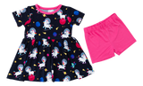 Birdie Bean Short Sleeve Peplum w/ shorts Birdie Set - Luna