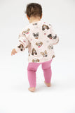 Angel Dear Puffy Oversized Sweatshirt & Rib Legging Set - Pretty Puppy Faces