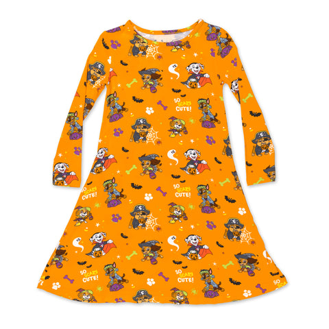 Bellabu Bear Girls Long Sleeve Dress - PAW Patrol Halloween Pups