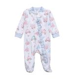 Baby Loren Printed Ruffled Zipper Footie - Like a Princess