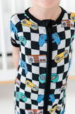 Kiki + Lulu Short Sleeve Shortie Zip Romper - Gaming Mode