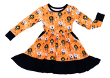 Birdie Bean Long Sleeve Birdie Dress - Michael (Glow in the Dark)