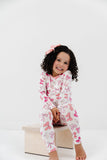 Macaron + Me Long Sleeve Toddler PJ Set - Pink Bows