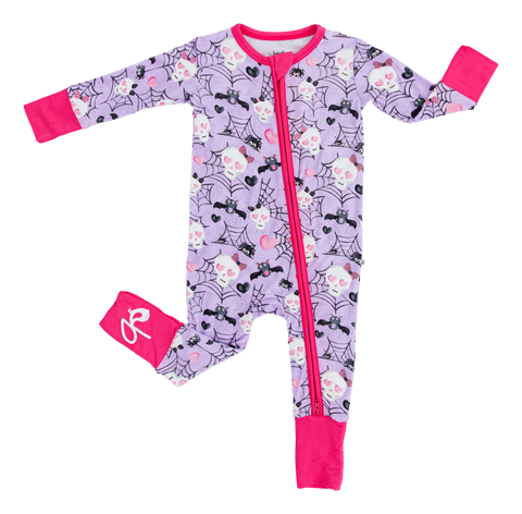 Birdie Bean Zip Romper w/ Convertible Foot - Carrie (Glow in the Dark)