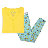 Bellabu Bear Women's 2 piece Short Sleeve PJ Set - Minions Banana