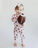 Lucky Panda Kids Zip Romper - Game Day