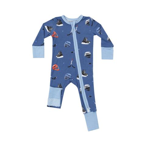 Angel Dear 2 Way Zipper Romper - Hockey