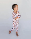 Lucky Panda Kids Long Sleeve Two Piece Set - Pumpkin Spice