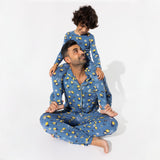 Bellabu Bear Men's Button Down Long Sleeve PJ Set - Minions AVL