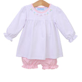 Trotter Street Kids Long Sleeve Embroidered Bloomer Set - Magical