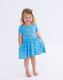 Birdie Bean Short Sleeve Birdie Dress Set - Cove - Let Them Be Little, A Baby & Children's Clothing Boutique