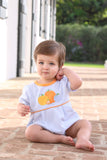 Trotter Street Kids Short Sleeve Applique Bubble - Pumpkin Patch