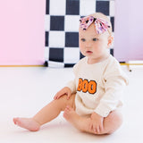 Sweet Wink Patch Long Sleeve Bubble Romper - Boo Patch