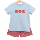 Trotter Street Kids Shorts Set - Apple Trio