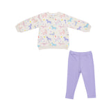 Angel Dear Puffy Oversized Sweatshirt & Rib Legging Set -  Fun Unicorns