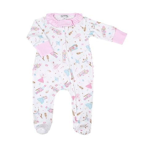 Magnolia Baby Printed Zipper Footie - Nutcracker Ballet