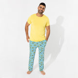 Bellabu Bear Men's Short Sleeve w/ Pants PJ Set - Minions Banana