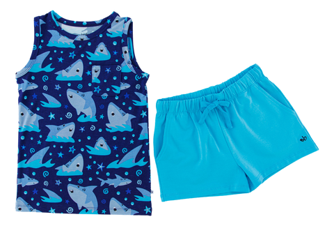 Birdie Bean Tank and Shorts Set - Gavin - Let Them Be Little, A Baby & Children's Clothing Boutique