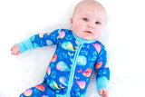 Birdie Bean Zip Romper w/ Convertible Foot - Moby - Let Them Be Little, A Baby & Children's Clothing Boutique