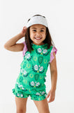 KiKi + Lulu Short Ruffle Sleeve 2 Piece PJ Set w/ Ruffle Shorts - Pickleball