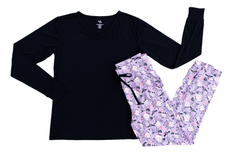 Birdie Bean Women's Long Sleeve Lounge Set - Carrie (Glow in the Dark)