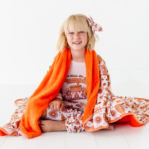 Kiki + Lulu Plush Blanket - Pumpkin Spice Latte