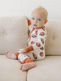 Little Joy Co. Zippy Romper - Football