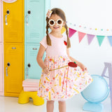 Sweet Wink Short Sleeve Tutu Dress - School Days