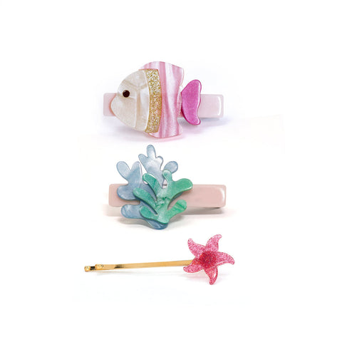 Lilies & Roses Alligator Clip - Under The Sea Pink Fish