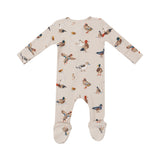 Angel Dear 2 Way Zipper Waffle Footie - Ducks *Backordered*