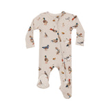 Angel Dear 2 Way Zipper Waffle Footie - Ducks *Backordered*