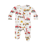 Angel Dear 2 Way Zipper Footie - Happy Tractors